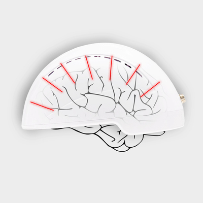 우울증 대접을 위한 의학 뇌 레하빌리션 적외선 트랜스크리얼 신경원 손상 물리치료 헬멧